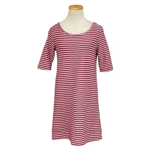 We The Free Dress Women's Small Red Grey Striped Short Sleeve T-Shirt - Picture 1 of 15